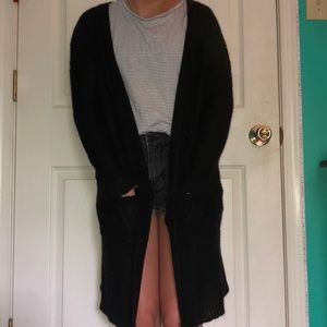 Black long cardigan